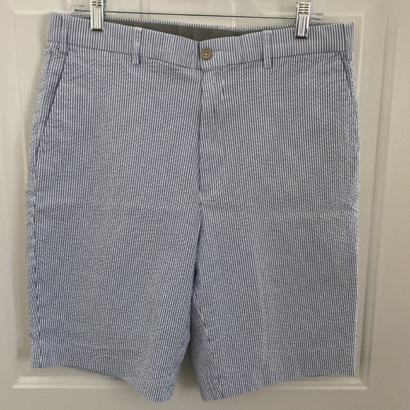 Britches by Samtex Seersucker Shorts Flex Stretch Waistband. Size 38 - Picture 1 of 8
